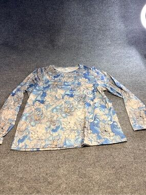 Floral Blue Long Sleeve Tee